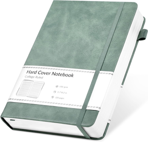 Cuaderno de Tapa Dura con Páginas Rayadas, Cuaderno de Cuero Grueso <span class=keywords><strong>para</strong></span> Escribir, Agenda A5 <span class=keywords><strong>para</strong></span> Trabajo, Toma de Notas, Diario - Product Image 1