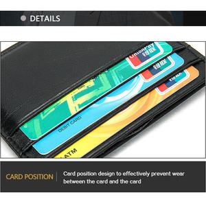 <b>Card</b> Clip Holder <b>Wallet</b> for <b>Men</b> Genuine Cow Leather 2020 New Fashion Cool <b>Card</b> <b>Card</b> Holder Coin Purse - Product Image 5