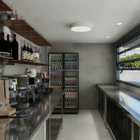 Contenedores Prefabricados de 20 pies y 40 pies para Restaurantes, Tiendas Modernas en Contenedores Marítimos para Centros Comerciales y Oficinas, Cafetería Portátil para Uso en Exteriores