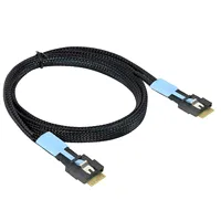 Cable adaptador de alta velocidad para ordenador, interfaz PCIe 4.0 SlimSAS SFF-8654 4i de 38 pines, cobre estañado, envoltura completa, inserción antidiagonal