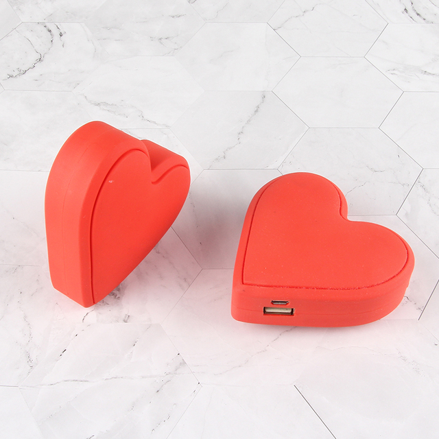Corporate Gift Custom Logo Heart Shape Power Bank High Quality PowerBank 2600mAh 10000mah Portable Power Bank