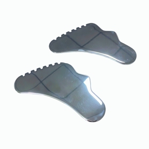 เครื่องมือนวดโลหะสำหรับกระชับผิวหน้า  แผ่นขูดกัวซาสแตนเลสสำหรับใบหน้า - Product Image 6