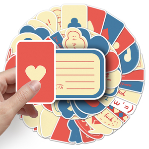 50 pièces Offre Spéciale d'usine mignon chat cadre boîte de dialogue originale autocollant personnalisé impression UV PVC étanche dessin animé autocollant - Product Image 6