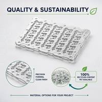 Plateau en plastique antistatique de forme personnalisée, procédé de thermoformage, finition mate, recyclable, emballage en plastique pour appareils électroniques