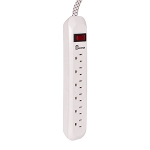 6 prese di protezione contro le sovratensioni di alimentazione presa di corrente cavo di <span class=keywords><strong>prolunga</strong></span> di estensione con elettrico - Product Image 4