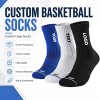 Chaussettes de course à compression professionnelles, respirantes, avec semelle en tissu éponge, chaussettes de sport pour le basketball