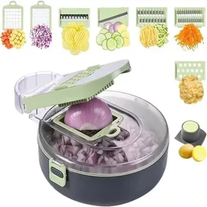 Hete Verkopende Keuken Gadget Multifunctionele Rasp Fruit Uiensnijder Glijder Handleiding Salade Snijmachine Van Groente Chopper Snijmachine