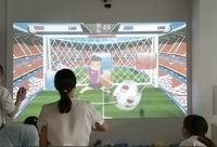 Équipement d'entraînement intérieur de football virtuel intelligent Terrain de football virtuel Amusement sportif Kickball Projection interactive