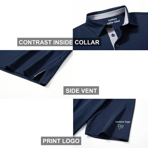 Chemise de golf pour hommes à manches courtes, polos de golf à séchage rapide, polos personnalisés, impression de logo - Product Image 5