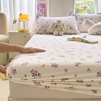1 drap plat, 1 drap-housse, 2 taies d'oreiller, poches profondes, confortable, douillet, infroissable, anti-décoloration, motif floral botanique bohème, écologique, certifié OEKO-TEX