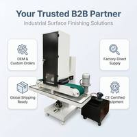Machine automatique de débavurage et de ponçage de tôles - Meuleuse industrielle à bande transporteuse humide/sèche pour la préparation des surfaces métalliques