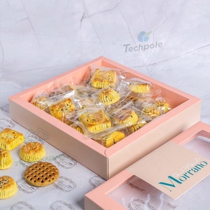 Tốt Nhất Bán Bán Buôn Hồng Pastry Hộp Sang Trọng Rõ Ràng Bánh Bánh Mì Bánh Donut Sushi Cookie Snack Bánh Giấy Đóng Gói Hộp Với Chèn - Product Image 5