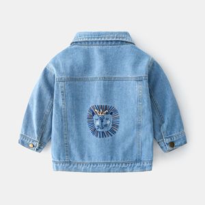 Vestes en <span class=keywords><strong>jean</strong></span> pour enfants, garçons et filles, manteau décontracté à manches longues, vêtements d'extérieur d'automne - Product Image 3