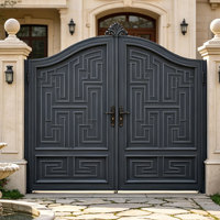 Porte en fer forgé de luxe moderne de haute qualité, résistante à la rouille, personnalisée pour villa et appartement, utilisation extérieure - Marque YW ART