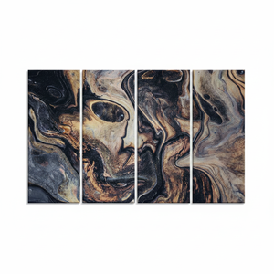 Abstract Gold Alcohol Ink <b>Wall</b> <b>Art</b>: Printed <b>Canvas</b> Decor,SET OF 4 <b>CANVAS</b> - Product Image 2