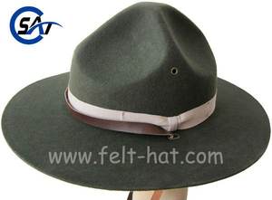 빈티지 100% 울 펠트 남자의 1910s 몬타나 피크 모자 - Product Image 3