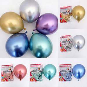 Ama Zzon Partner Factory Latex 12 Inch Pearl Chrome Metallic Helium <b>Balloons</b> Christmas Party Decorations Customized Color Glossy - Product Image 2