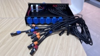 Caja de Distribución de Energía de Audio de 19 Pulgadas 2U, Entrada XLR de Rango Completo Independiente, Entrada de CA de 90-260 V para Sistemas de Sonido Fijos en Teatros, Iglesias y Salas