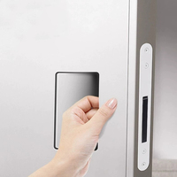 Serrure invisible plate silencieuse magnétique en acier inoxydable pour chambre à coucher, corps de serrure simple pour intérieur, minimaliste, salle de bain, dissimulée, 60 mm, 3