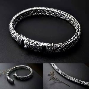 Chinese Design Thailand Silver Plated <b>Bracelet</b> Vintage Viking Male Jewelry Weaving Braided 925 Sterling Silver Plated <b>Bracelets</b> - Product Image 2