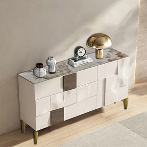 Armoires de rangement personnalisées en gros <span class=keywords><strong>Console</strong></span> de rangement pour salon 4/2 portes Armoires <span class=keywords><strong>console</strong></span> en bois couleur crème - Product Image 6