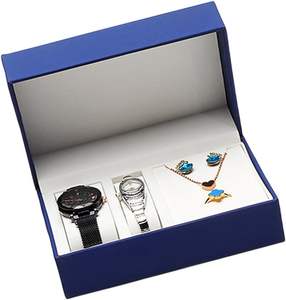 Caja de Almacenamiento de Joyería de Cuero PU con 6 Colores, Caja de Regalo con Tapa Curva, Caja de Embalaje para Joyería y Relojes - Product Image 4