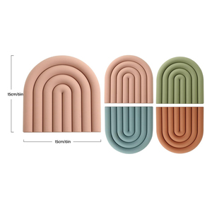 Bunte vielseitige Silikon-Untersetzer matten Praktische hitze beständige Top flappen Mehrzweck-rutsch feste <span class=keywords><strong>Hot</strong></span> Pads - Product Image 2