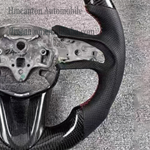 Volante Deportivo de Fibra de Carbono y Cuero Perforado con LED de Alta Calidad para Cadillac CT4 CT5 - Product Image 2