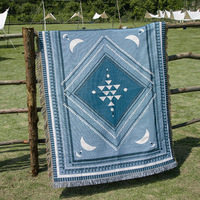 Tapis marocain persan de style ethnique rétro, épaissi, pour salon, chambre à coucher, couverture de lit, tapis turc