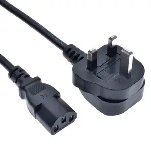 BS certificated British standard power cable 3 plug with fused for UK,Singapore, Malaysia 1.8M