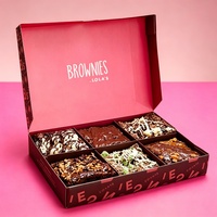 Boîte en papier pliable à 6 coins avec séparateurs pour emballages de pâtisserie, biscuits, gâteaux, crêpes, tiramisu, donuts, desserts