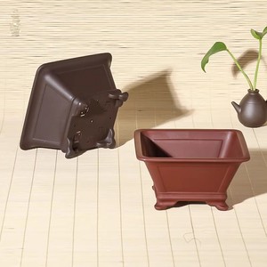 Vasi Bonsai quadrati classici in plastica da 28cm <span class=keywords><strong>e</strong></span> 11 pollici con 4 piedi per succulenti <span class=keywords><strong>e</strong></span> <span class=keywords><strong>Cactus</strong></span> - Product Image 4