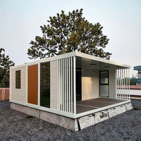 Maison conteneur extensible à double aile avec revêtement de sol en SPC (plastique et pierre) étanche, style scandinave moderne Yuhong, mini-maison