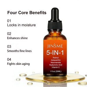 Suero Revitalizante Antienvejecimiento 5 en 1 Personalizado, Niacinamida, Astaxantina, 30 ml, Vitamina C, Ácido Hialurónico, Blanqueador Facial, Hidratante - Product Image 6