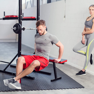 Tour de musculation portable en acier réglable pour dips et squats, bancs et supports d'entraînement de force pour usage domestique - Product Image 2