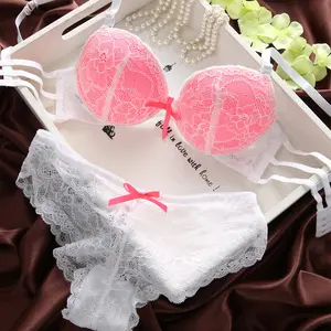 Venta al por mayor de fábrica Bra Panty Set Encaje Flor Moda Sexy Ropa interior Mujeres Bra Set