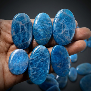 Apatite bleue naturelle, pierres précieuses ovales facettées, pierres précieuses en vrac en gros pour la fabrication de bijoux - Product Image 3