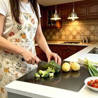 Grandes planches à découper en acier inoxydable avec rebord, tapis de pétrissage, planches à découper métalliques pour viande, fruits, légumes