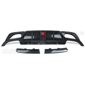 Magickit Rear <b>Diffuser</b> W/<b>LED</b> Light for 2019-2022 BMW 3-Ser G20 G28 Sport 330i M340i Carbon Color and Black - Product Image 3