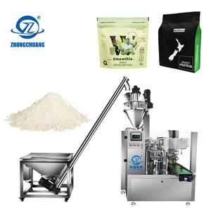 Máquina de Envasado Horizontal Automática Rotativa Doypack para Bolsas Preformadas con Cierre, para <span class=keywords><strong>Harina</strong></span> de <span class=keywords><strong>Algarroba</strong></span>, Proteína Láctea, Batidos en Polvo con Cuchara - Product Image 1