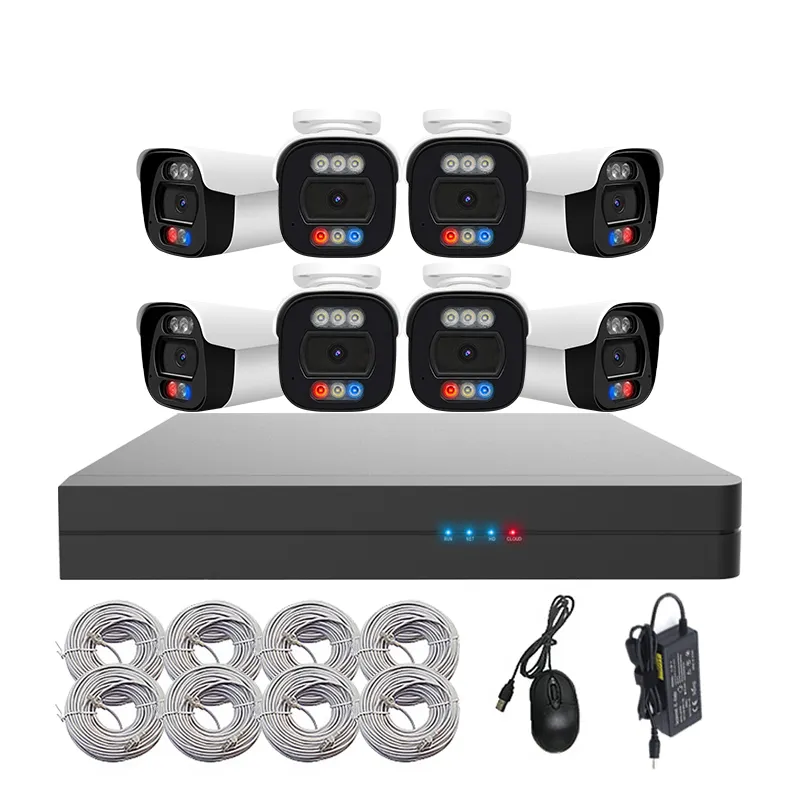 4K 8CH Two way Audio Active Deterrence IP POE NVR Kit 8MP Starlight ColorVu F1.0 Security Surveillance CCTV Camera System