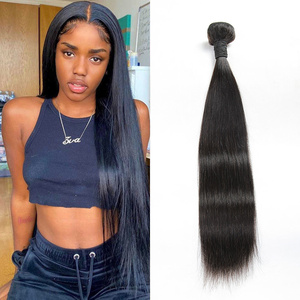 Bó Tóc Thẳng Brazil 100% Tóc Người Bó Tóc Tự Nhiên Màu Remy Tóc Dệt - Product Image 1