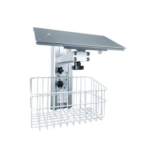 Support mural Medco pour moniteur WM001 en aluminium argenté réglable avec panier - Product Image 2