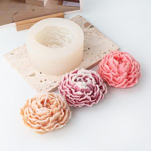 Bougie parfumée en cire de soja naturelle de luxe en forme de pivoine, aromathérapie, décoration d'intérieur, Noël, fête des pères, senteurs personnalisables - Product Image 3