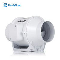 Ventilateur extracteur à flux mixte 100 mm IP44 double vitesse AC -20~60 ℃   Avec minuterie en option, OEM ODM disponible pour la cuisine, le petit bureau, la ventilation