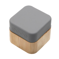 Mini haut-parleur Bluetooth en bambou, portable, sans fil, avec lumière LED, prise en charge de la carte TF, gravure personnalisée du logo, haut-parleur promotionnel
