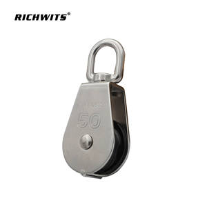 Stainless Steel <b>Flat</b> Belt Pulleys Nylon Pear-Shaped Single Pulleys for Fishing Net & Marine Lifting Cable <b>Trolleys</b> - Product Image 5