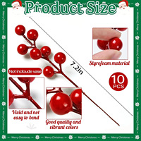 Arrangement artificiel YM de pin et cyprès avec baies rouges pour la décoration de table de Noël