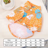 T-shirt fin respirant pour animaux de compagnie, chemise de plage à feuilles, vêtements pour chien et chat hawaïens, printemps été