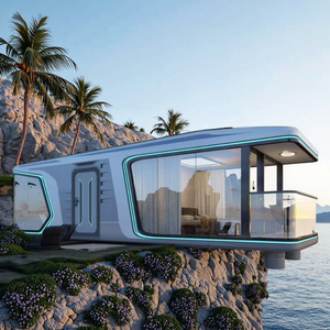 Casa contenedor de estilo nórdico, casa contenedor de cápsula espacial prefabricada móvil expandible portátil - Product Image 3